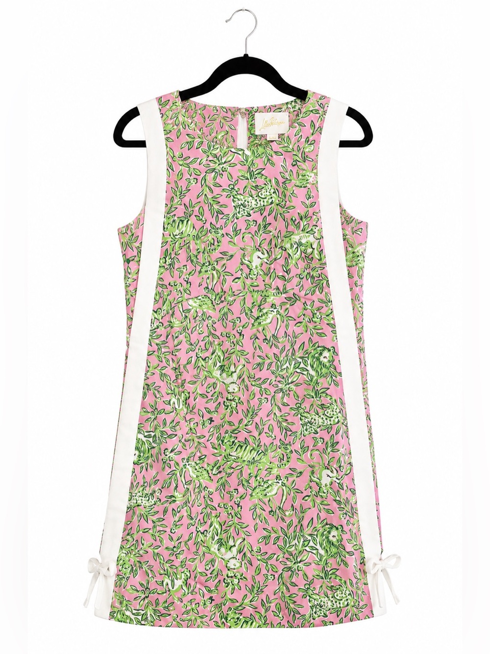 Lilly Pulitzer Pink Floral Mini Dress with Cream Trim